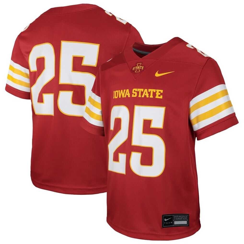 #25 Iowa State Cyclones Nike Youth Untouchable Replica Game Jersey - Cardinal