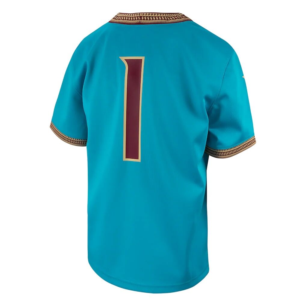 #1 Florida State Seminoles Nike Youth Untouchable Replica Game Jersey - Turquoise