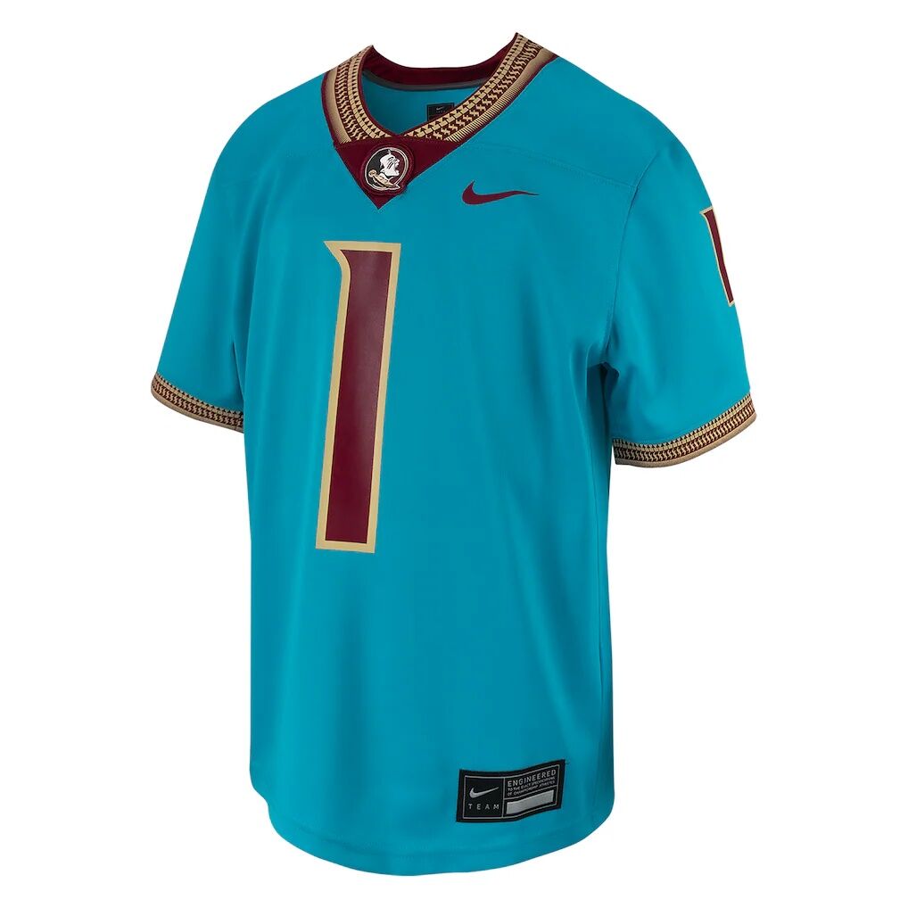 #1 Florida State Seminoles Nike Youth Untouchable Replica Game Jersey - Turquoise