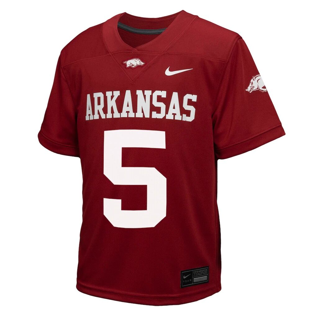 #5 Arkansas Razorbacks Nike Preschool Untouchable Replica Game Jersey - Cardinal