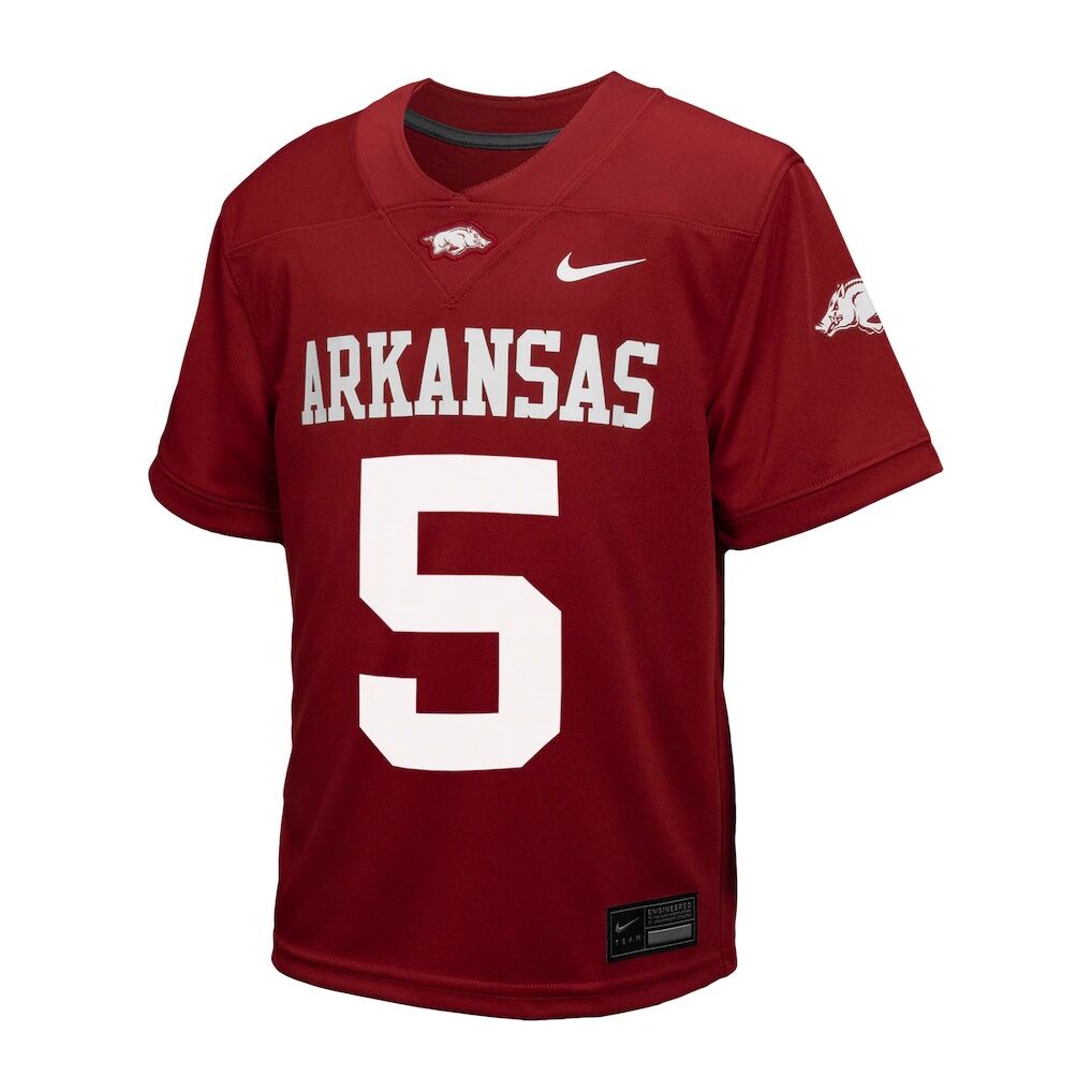 #5 Arkansas Razorbacks Nike Toddler Untouchable Replica Game Jersey - Cardinal