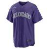 Colorado Rockies Nike Alternate Replica Jersey - Purple - Side View