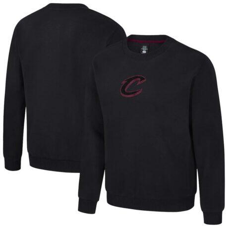 Cleveland Cavaliers Stadium Essentials Unisex Club Level Chenille Sweatshirt - Black - Front View