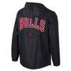 Chicago Bulls Stadium Essentials Unisex Compete Quarter-Zip Hoodie Jacket - Black - Detail View
