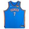 Chet Holmgren Oklahoma City Thunder Autographed Fashion7 Authentic Nike 2025 NBA Finals Patch Blue Icon Authentic Jersey - - Detail View