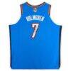 Chet Holmgren Oklahoma City Thunder Autographed Fashion7 Authentic Nike 2025 NBA Finals Patch Blue Icon Authentic Jersey - - Side View