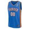 Fashion7 Oklahoma City Thunder Youth Blue 2025 NBA Finals Champions Fast Break Replica Custom Jersey - - Side View