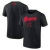Texas Rangers Stranger Things Demogorgan T-Shirt - Black - Front View