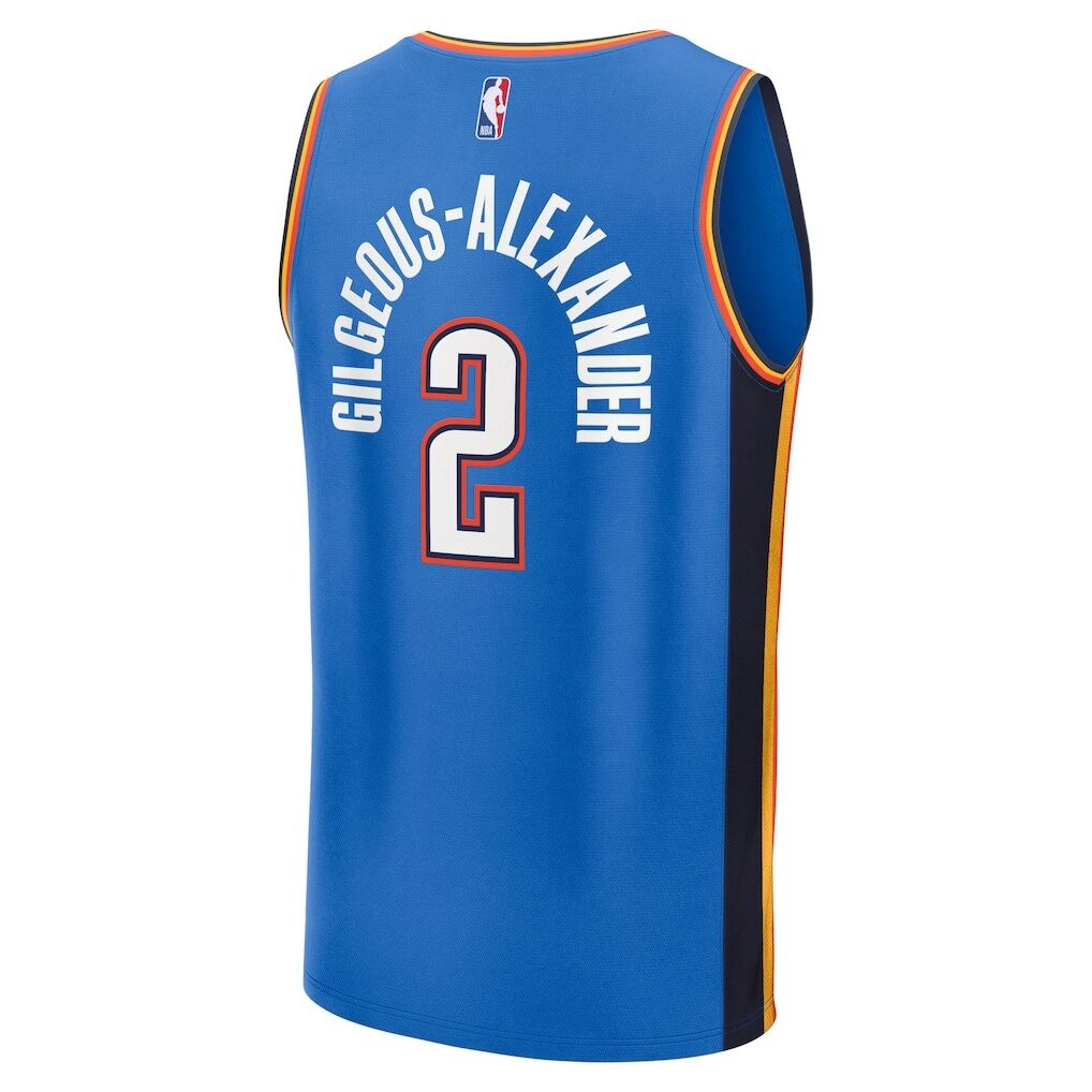 Shai Gilgeous-Alexander Oklahoma City Thunder Fashion7 Youth 2025 NBA Finals Champions Fast Break Replica Player Jersey - Blue - Icon Edition