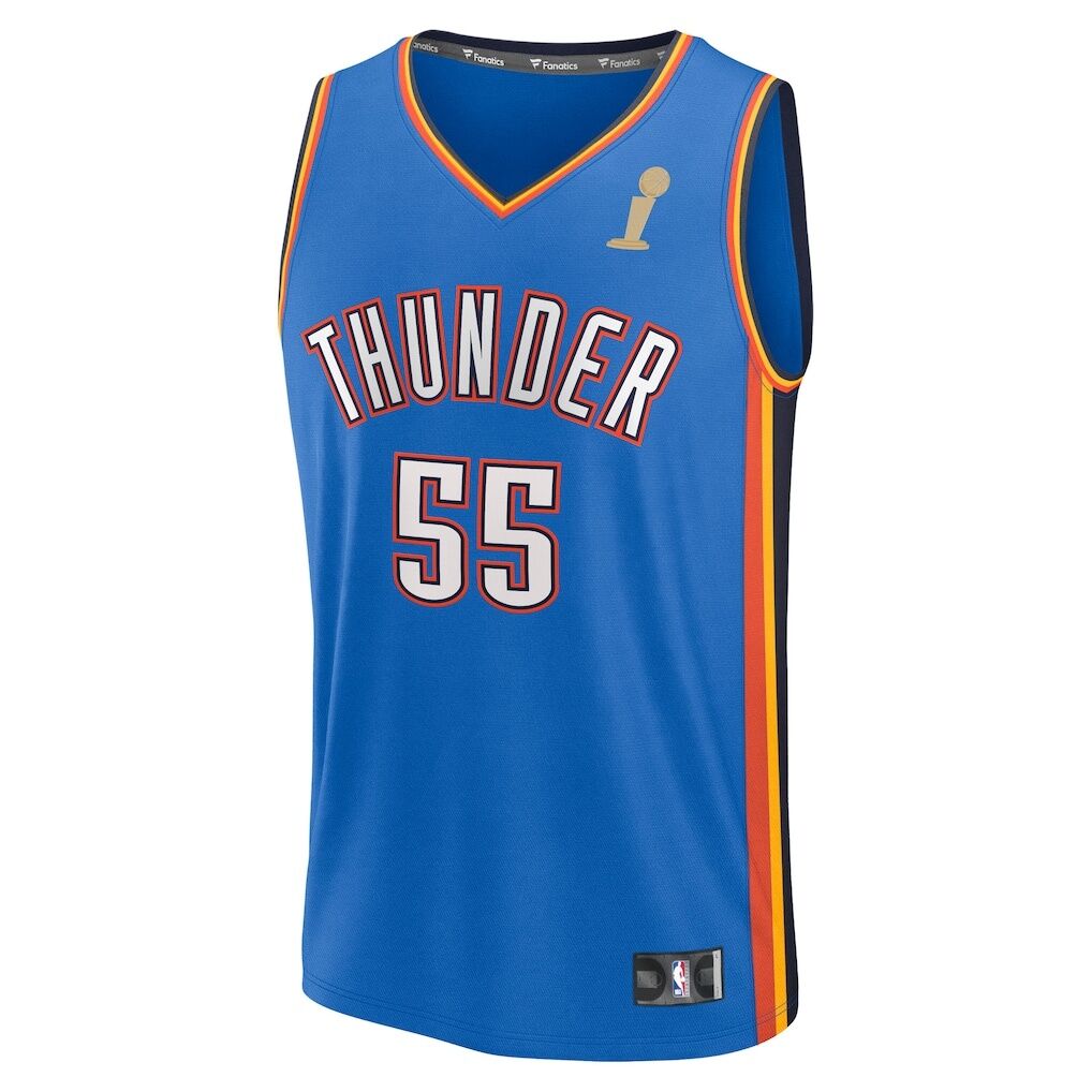 Isaiah Hartenstein Oklahoma City Thunder Fashion7 Youth 2025 NBA Finals Champions Fast Break Replica Player Jersey - Blue - Icon Edition
