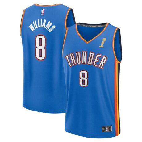 Jalen Williams Oklahoma City Thunder Fashion7 Youth 2025 NBA Finals Champions Fast Break Replica Player Jersey - Blue - - Front View