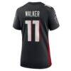 Jalon Walker Atlanta Falcons Nike Women's Team Game Jersey - Black - Detail View