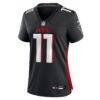 Jalon Walker Atlanta Falcons Nike Women's Team Game Jersey - Black - Side View