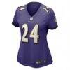 Malaki Starks Baltimore Ravens Nike Women's Team Game Jersey - Purple - Side View