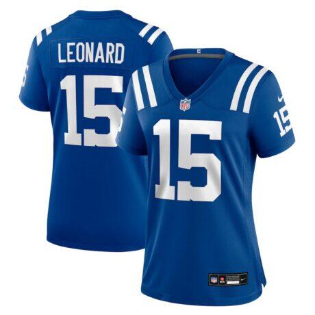 Riley Leonard Indianapolis Colts Nike Women's Team Game Jersey - - Front View