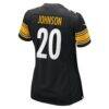 Kaleb Johnson Pittsburgh Steelers Nike Women's Team Game Jersey - Black - Detail View