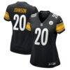 Kaleb Johnson Pittsburgh Steelers Nike Women's Team Game Jersey - Black - Front View
