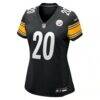 Kaleb Johnson Pittsburgh Steelers Nike Women's Team Game Jersey - Black - Side View