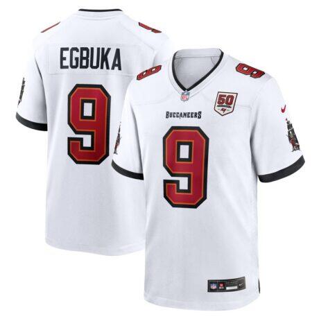 Emeka Egbuka Tampa Bay Buccaneers Nike White Game Jersey - White - Front View