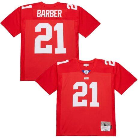 Tiki Barber New York Giants Mitchell & Ness 2004 Legacy Replica Jersey - Red - Front View
