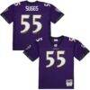 Terrell Suggs Baltimore Ravens Mitchell & Ness 2003 Legacy Replica Jersey - Purple - Front View