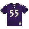 Terrell Suggs Baltimore Ravens Mitchell & Ness 2003 Legacy Replica Jersey - Purple - Side View