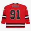 Dennis Rodman Chicago Bulls Mitchell & Ness Big & Tall NBA Hockey Jersey - Red - Side View
