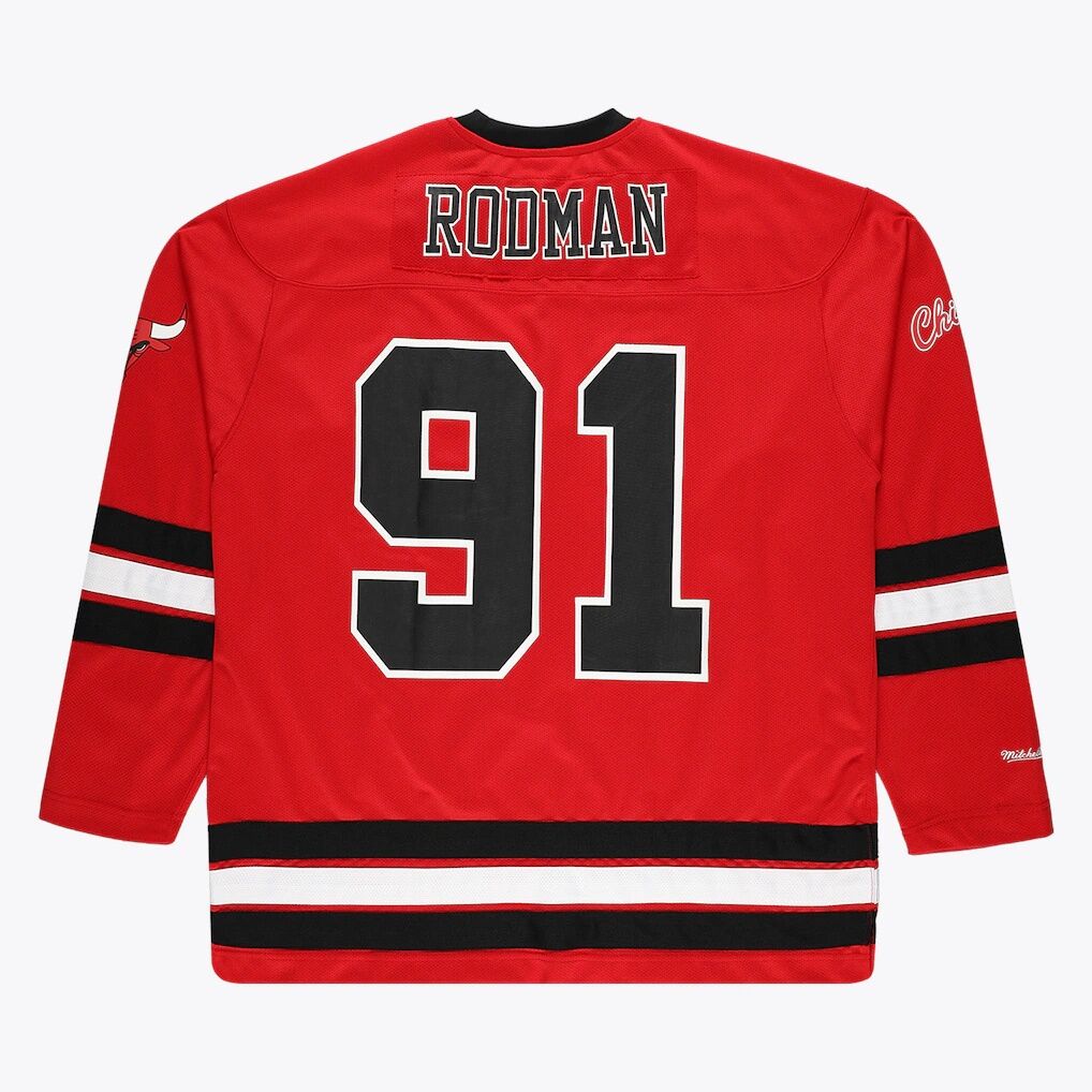 Dennis Rodman Chicago Bulls Mitchell & Ness Big & Tall NBA Hockey Jersey
