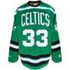 Larry Bird Boston Celtics Mitchell & Ness Big & Tall NBA Hockey Jersey - - Back View