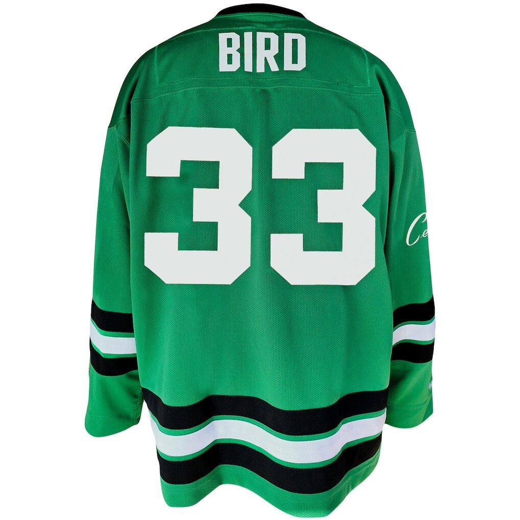 Larry Bird Boston Celtics Mitchell & Ness Big & Tall NBA Hockey Jersey - Kelly Green