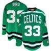 Larry Bird Boston Celtics Mitchell & Ness Big & Tall NBA Hockey Jersey - - Front View