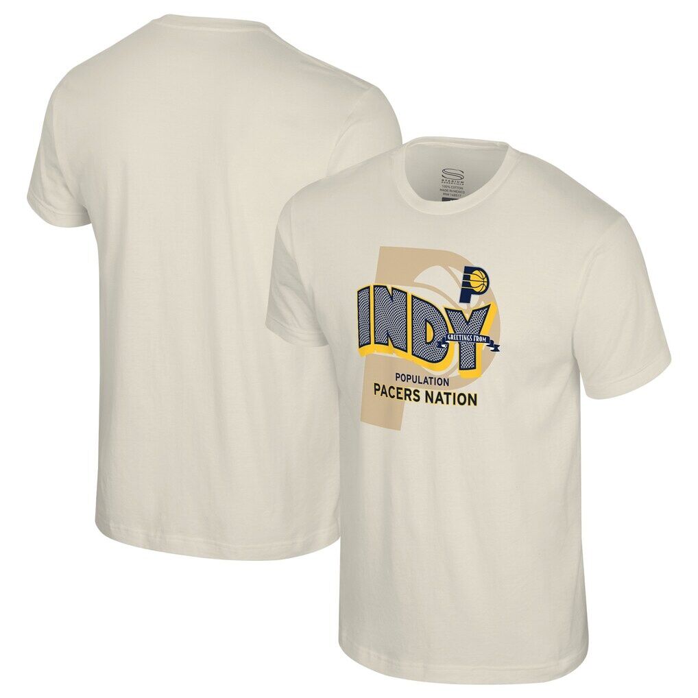 Indiana Pacers Stadium Essentials Unisex Greetings From T-Shirt - Natural