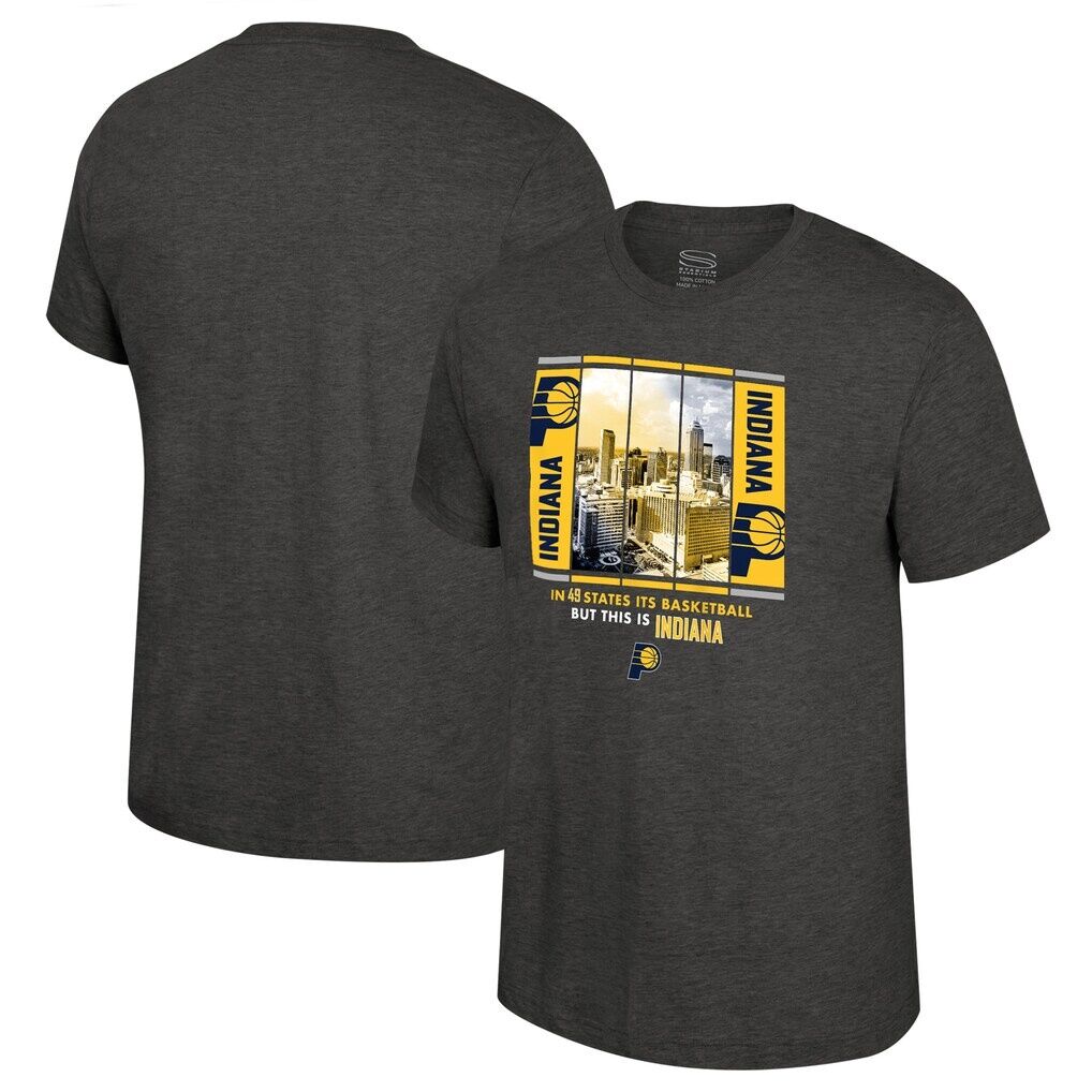 Indiana Pacers Stadium Essentials Unisex Skyline Boxout T-Shirt