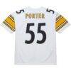Joey Porter Pittsburgh Steelers Mitchell & Ness 2005 Authentic Throwback Retired Player Jersey - White - Detail View