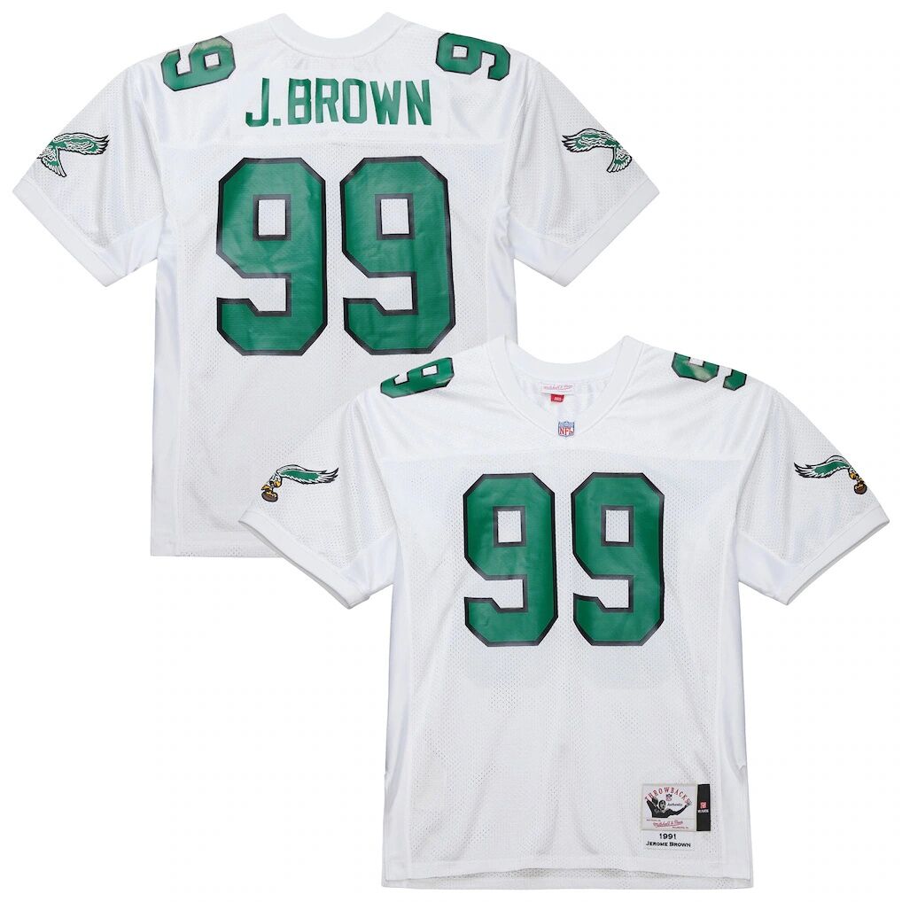 Jerome Brown Philadelphia Eagles Mitchell & Ness 1991 Authentic Throwback Retired Player Jersey