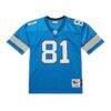 Calvin Johnson Detroit Lions Mitchell & Ness 2007 Authentic Throwback Retired Player Jersey - Blue - Side View