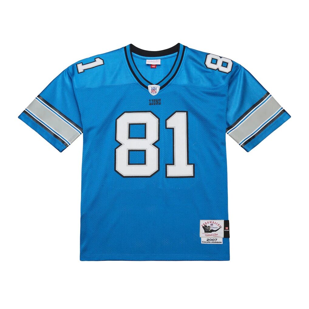 Calvin Johnson Detroit Lions Mitchell & Ness 2007 Authentic Throwback Retired Player Jersey