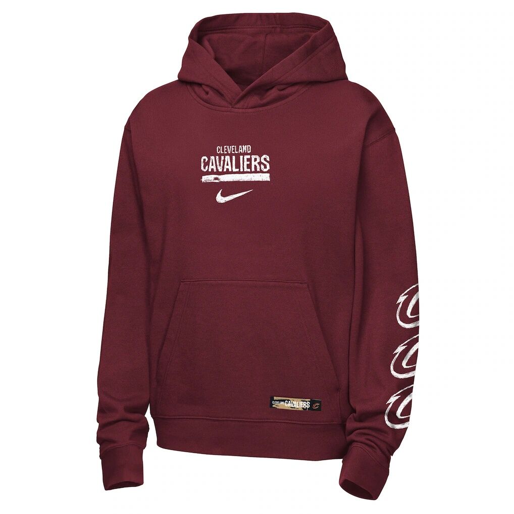 Cleveland Cavaliers Nike Youth Courtside Club Premiere Hoodie – Wine