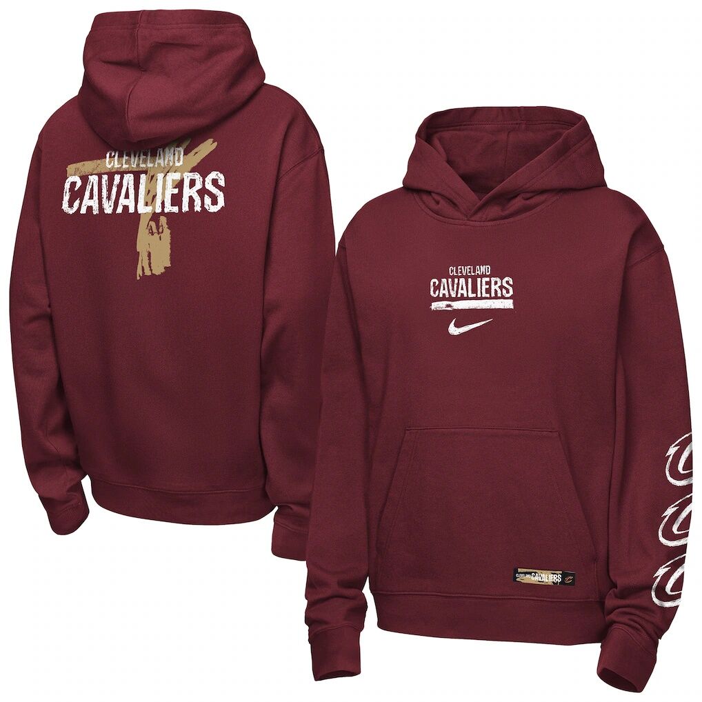 Cleveland Cavaliers Nike Youth Courtside Club Premiere Hoodie – Wine