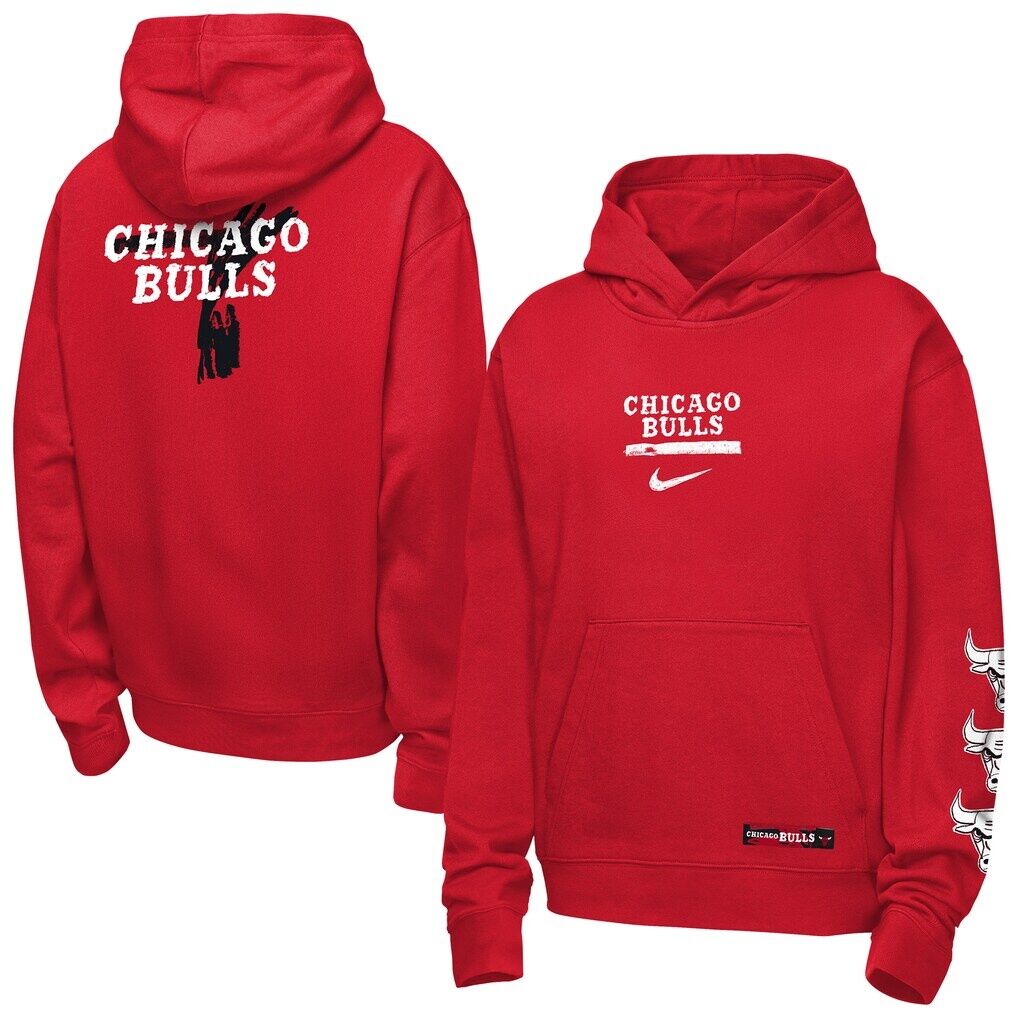 Chicago Bulls Nike Youth Courtside Club Premiere Hoodie