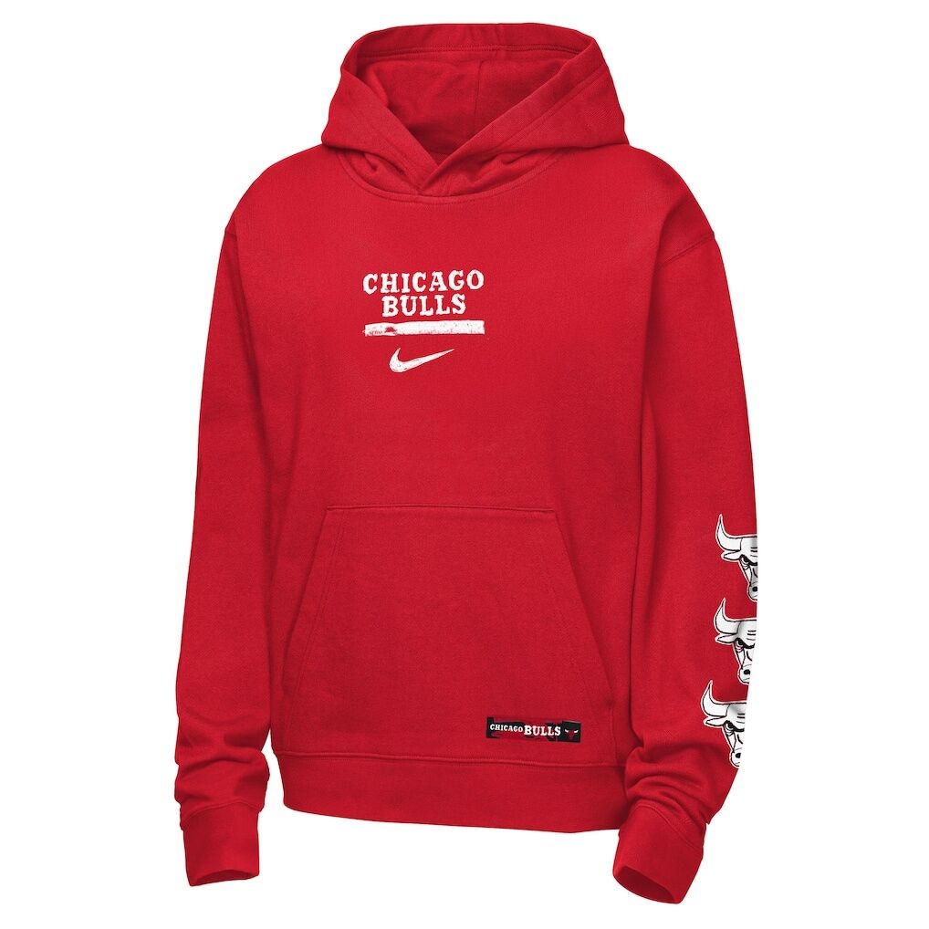 Chicago Bulls Nike Youth Courtside Club Premiere Hoodie