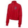 Boston Red Sox Nike Women's Primetime Phoenix Fleece Half-Zip Sweatshirt - Red - Alt1