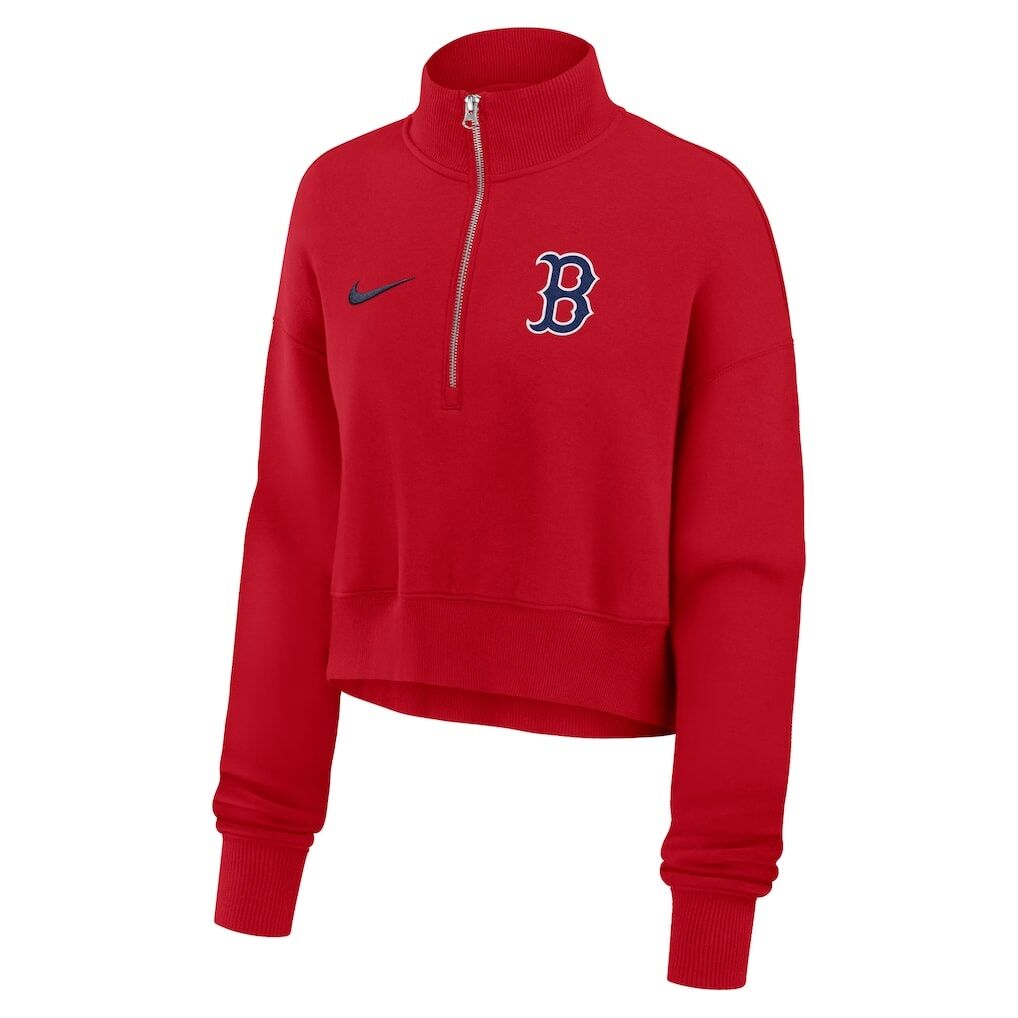 Boston Red Sox Nike Women's Primetime Phoenix Fleece Half-Zip Sweatshirt