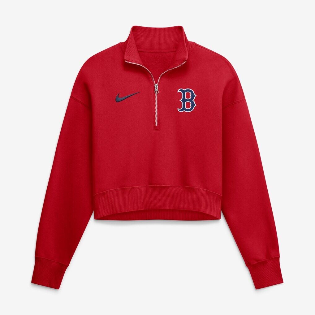 Boston Red Sox Nike Women's Primetime Phoenix Fleece Half-Zip Sweatshirt