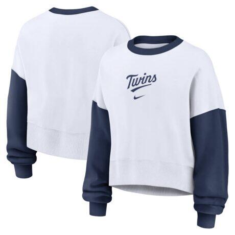 Minnesota Twins Nike Women's Oversized High Hip Fleece Sweatshirt - - Front View