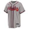 Ronald Acuña Jr. Atlanta Braves Nike Road Replica Jersey - Gray - Side View