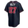 Austin Riley Atlanta Braves Nike Alternate Replica Jersey - Navy - Side View