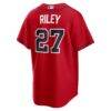 Austin Riley Atlanta Braves Nike Alternate 2 Replica Jersey - Red - Side View