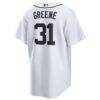 Riley Greene Detroit Tigers Nike Home Replica Jersey - White - Detail View