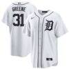 Riley Greene Detroit Tigers Nike Home Replica Jersey - White - Front View